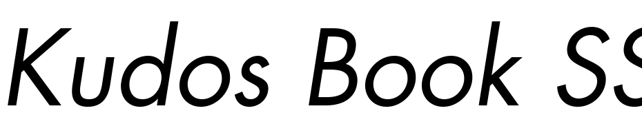 Kudos Book SSi Book Italic Font Download Free