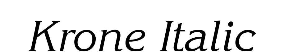 Krone Italic Font Download Free