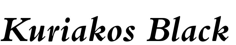Kuriakos Black SSi Bold Italic Font Download Free