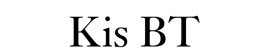 Kis BT Schrift Herunterladen Kostenlos
