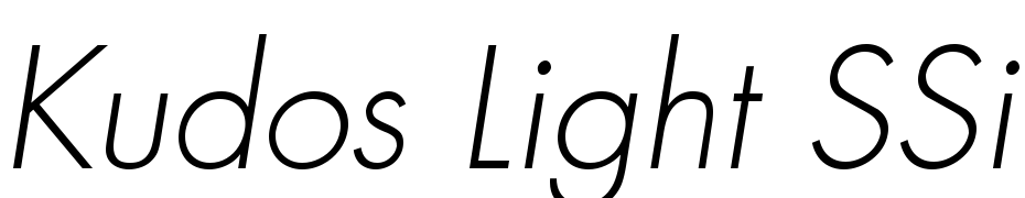 Kudos Light SSi Light Italic Font Download Free