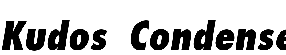 Kudos Condensed SSi Semi Bold Condensed Italic Font Download Free