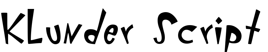 Klunder Script Roman Font Download Free