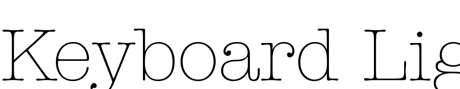 Keyboard Light SSi Light Font Download Free