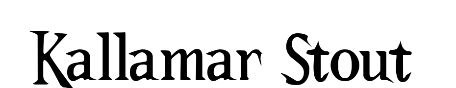 Kallamar Stout cкачати шрифт безкоштовно