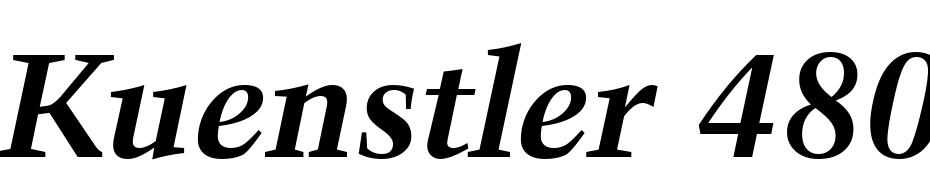 Kuenstler 480 Bold Italic BT Schrift Herunterladen Kostenlos
