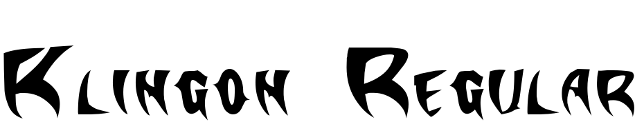 Klingon Regular Font Download Free