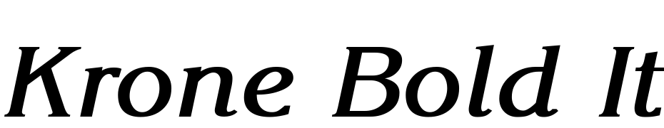 Krone Bold Italic Yazı tipi ücretsiz indir