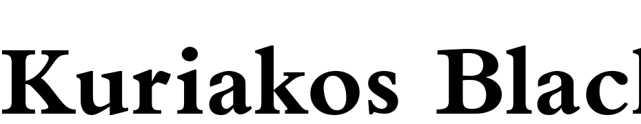 Kuriakos Black SSi Bold Font Download Free