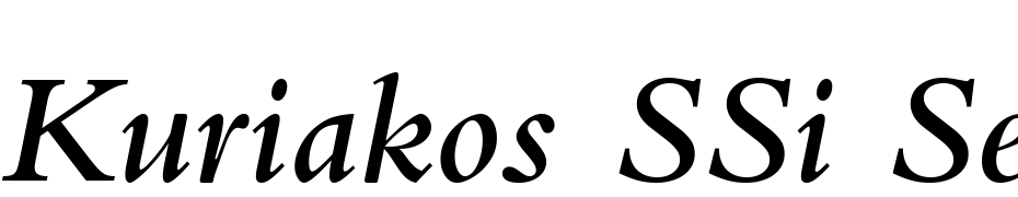Kuriakos SSi Semi Bold Italic Font Download Free