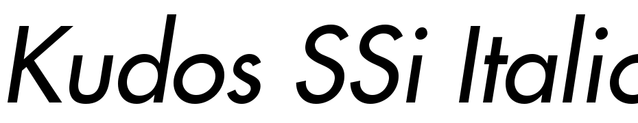 Kudos SSi Italic Font Download Free