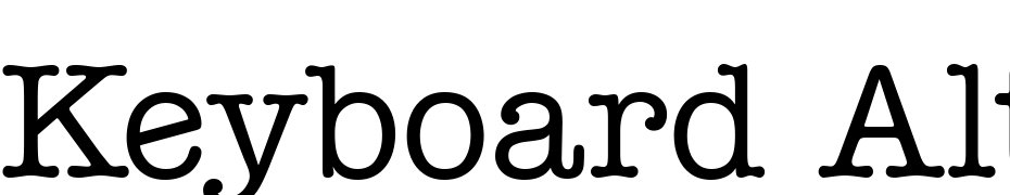Keyboard Alternate SSi Medium Alternate Font Download Free