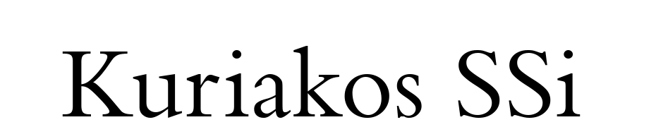 Kuriakos SSi Font Download Free
