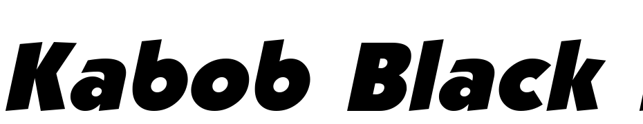 Kabob Black Italic Font Download Free
