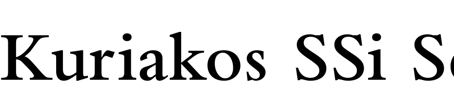 Kuriakos SSi Semi Bold Font Download Free