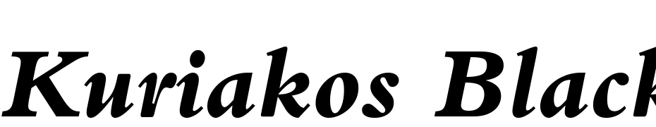 Kuriakos Black SSi Extra Bold Italic Font Download Free