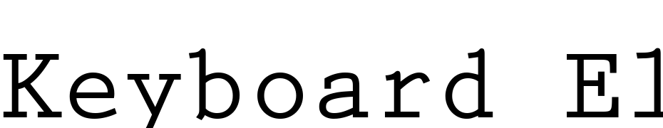 Keyboard Elite SSi Bold Font Download Free