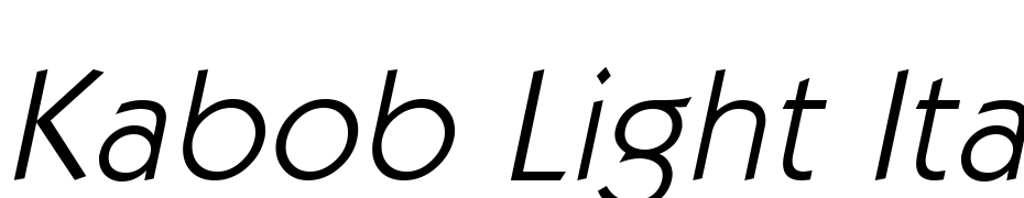 Kabob Light Italic Font Download Free