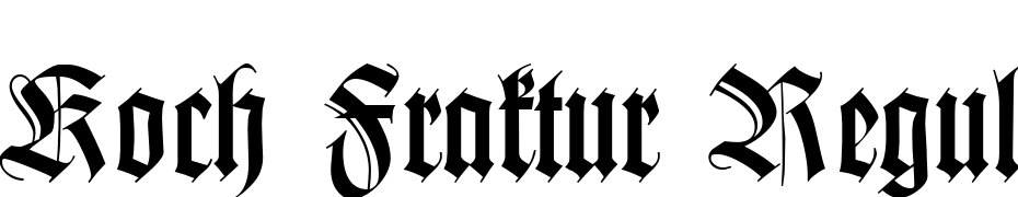 Koch Fraktur Regular DB Font Download Free
