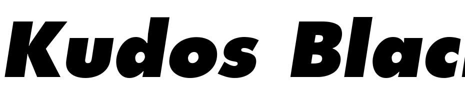 Kudos Black SSi Extra Bold Italic Font Download Free