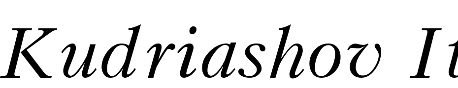 Kudriashov Italic Font Download Free