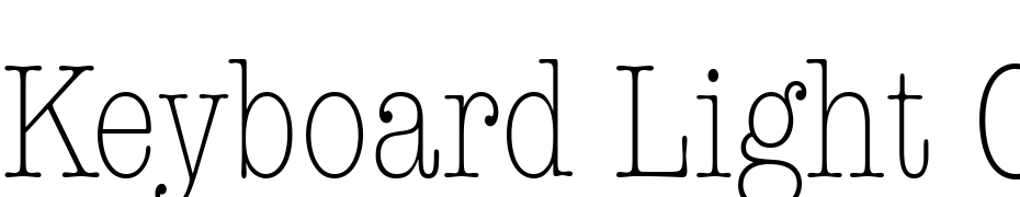 Keyboard Light Condensed SSi Light Condensed Font Download Free