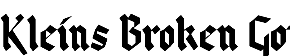 Kleins Broken Gotik Font Download Free