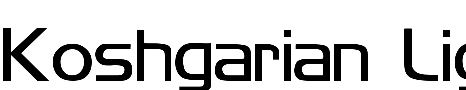 Koshgarian Ligh Font Download Free