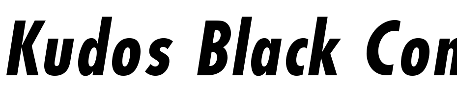 Kudos Black Condensed SSi Bold Condensed Italic Font Download Free