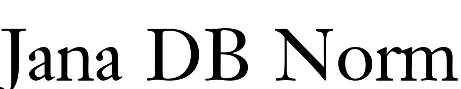 Jana DB Normal Font Download Free
