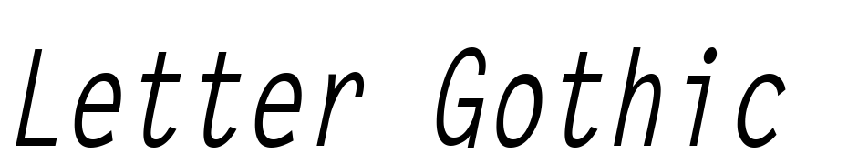 Letter Gothic Cond Bold Italic Font Download Free