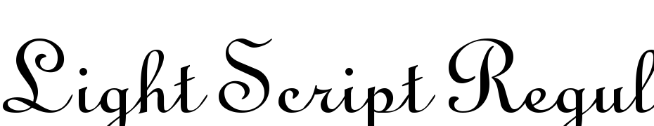 Light Script Regular DB Font Download Free