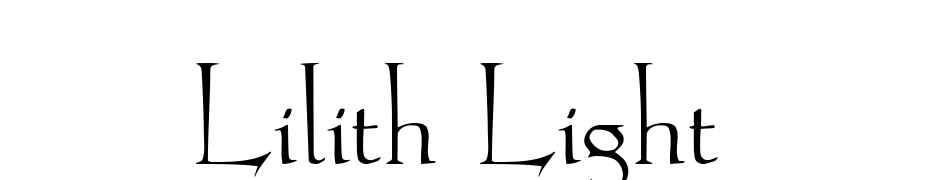 Lilith Light Font Download Free