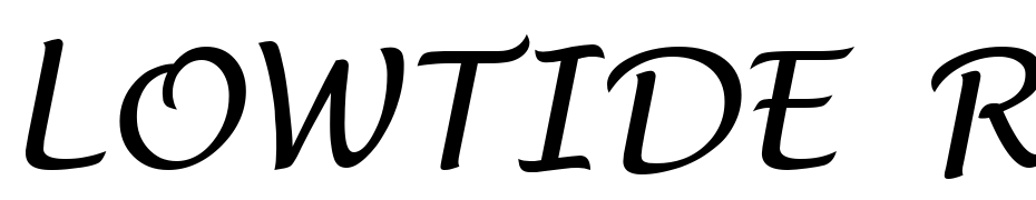 LOWTIDE Regular Font Download Free