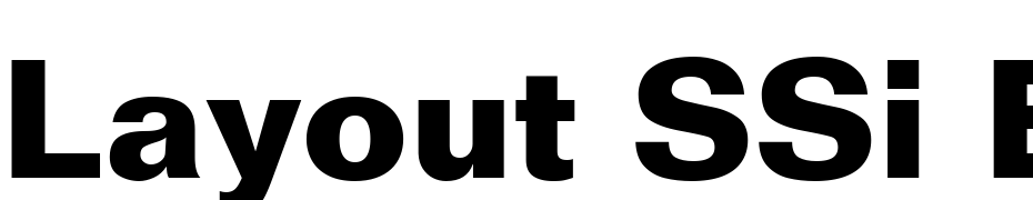 Layout SSi Bold Font Download Free