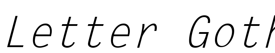 Letter Gothic Italic Font Download Free