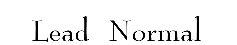 Lead Normal Font Download Free