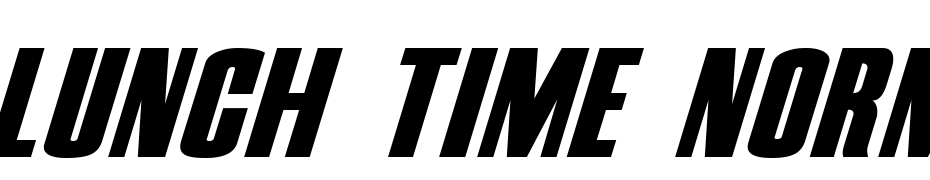 Lunch Time Normal Font Download Free
