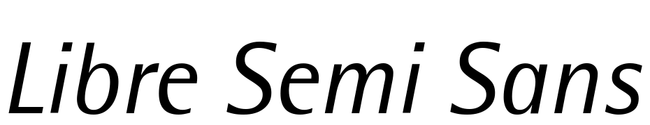 Libre Semi Sans SSi Italic Font Download Free