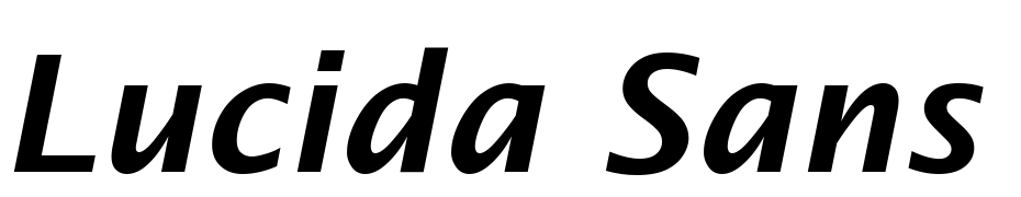 Lucida Sans Demibold Italic Font Download Free