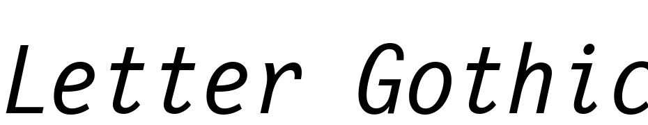Letter Gothic 12 Pitch Italic BT Font Download Free