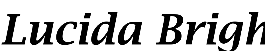 Lucida Bright Demibold Italic Font Download Free