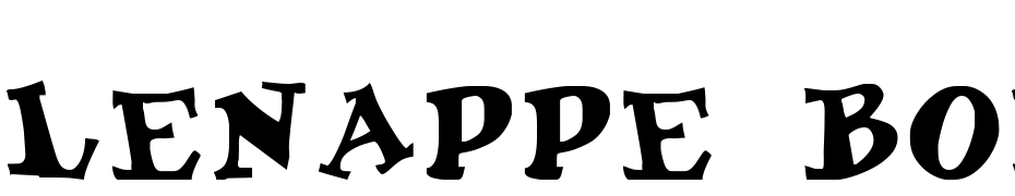 Lenappe Bold: Font Download Free