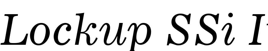 Lockup SSi Italic Font Download Free