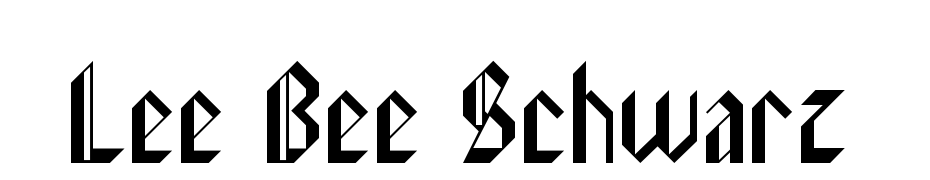 Lee Bee Schwarz Font Download Free