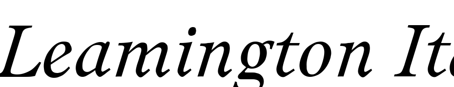Leamington Italic Font Download Free