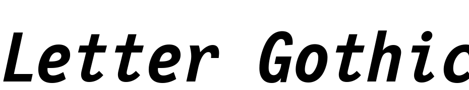 Letter Gothic 12 Pitch Bold Italic BT Font Download Free
