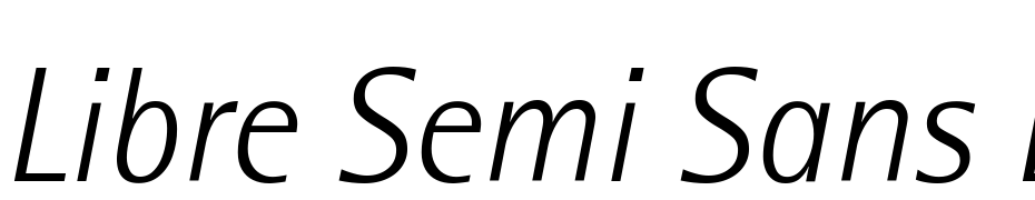 Libre Semi Sans Light SSi Light Italic Font Download Free