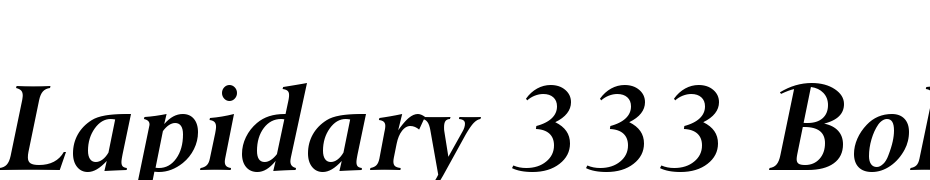 Lapidary 333 Bold Italic BT Font Download Free