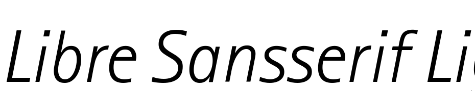 Libre Sans Serif Light SSi Light Italic Yazı tipi ücretsiz indir
